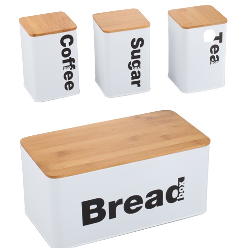 Αρτοθήκη μεταλλική BAMBOO + 3 ΔΟΧΕΙΑ