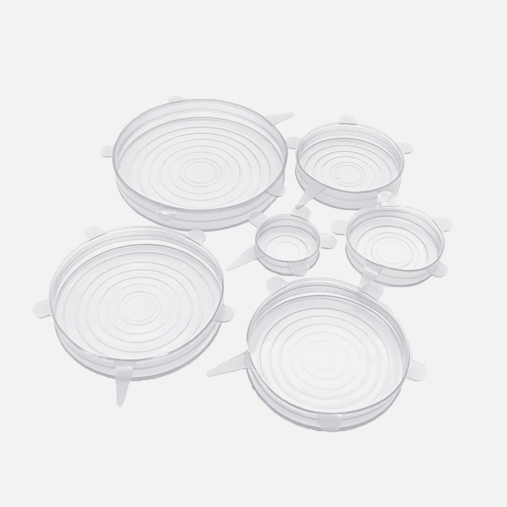 Καπάκια σιλικόνης ΣΕΤ 6τεμ 7cm-9cm-12cm-15cm-17cm-20cm	