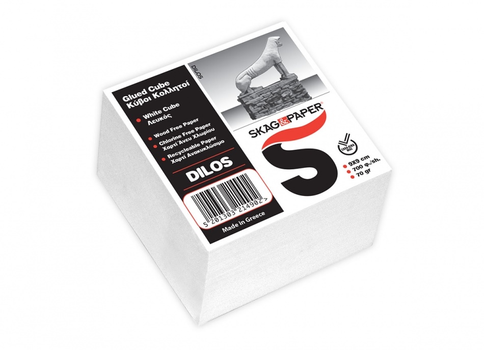 Κύβοι Δήλος Κολλητοί Λευκό 90Χ90