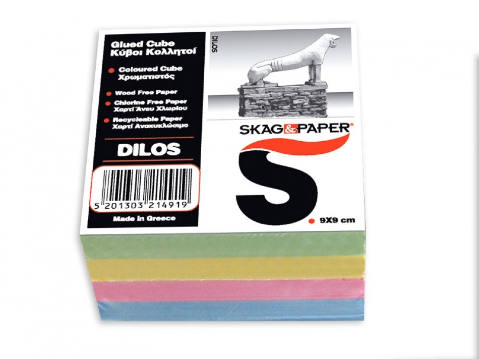 Κύβοι Δήλος Κολλητοί Χρωματιστό 90Χ90