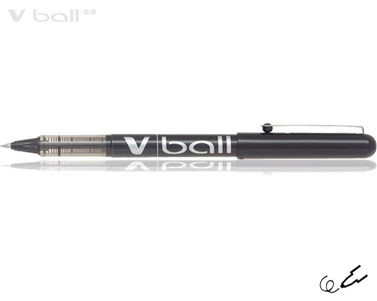 PILOT ΣΤΥΛΟ ΥΓΡΗΣ ΜΕΛΑΝΗΣ V-BALL 0.5mm ΜΑΥΡΟ