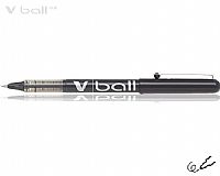 PILOT ΣΤΥΛΟ ΥΓΡΗΣ ΜΕΛΑΝΗΣ V-BALL 0.5mm ΜΑΥΡΟ