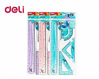 DELI ΓΕΩΜΕΤΡΙΑΣ ΣΕΤ ΕΥΚΑΜΠΤΟ 30cm BLISTER 4Τ TWISTME ΑΣΣΟΡΤΙ