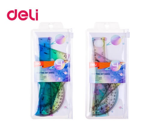 DELI ΓΕΩΜΕΤΡΙΑΣ ΣΕΤ BLISTER 4Τ 15cm ΑΣΣΟΡΤΙ