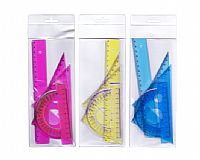 MEΤRON ΓΕΩΜΕΤΡΙΑΣ ΣΕΤ 20cm ΑΣΣΟΡΤΙ ΔΙΑΦΑΝΑ ΧΡΩΜΑΤΑ