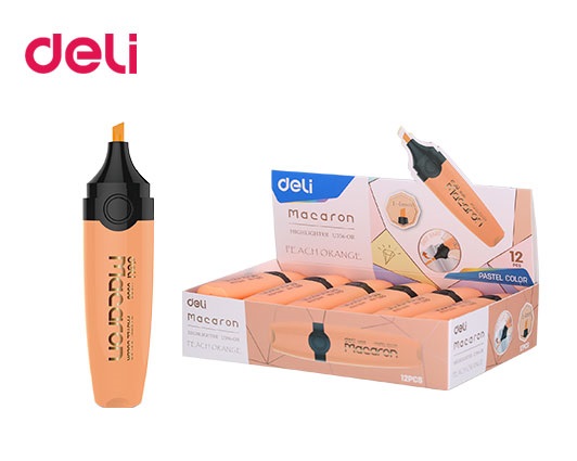 DELI ΜΑΡΚΑΔΟΡΟΣ ΥΠΟΓΡΑΜΜΙΣΗΣ ΠΛΑΚΕ 1-5mm MACARON ΠΟΡΤΟΚΑΛΙ