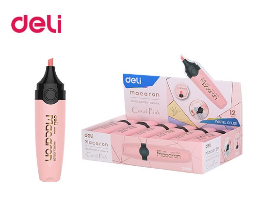 DELI ΜΑΡΚΑΔΟΡΟΣ ΥΠΟΓΡΑΜΜΙΣΗΣ ΠΛΑΚΕ 1-5mm MACARON ΡΟΖ