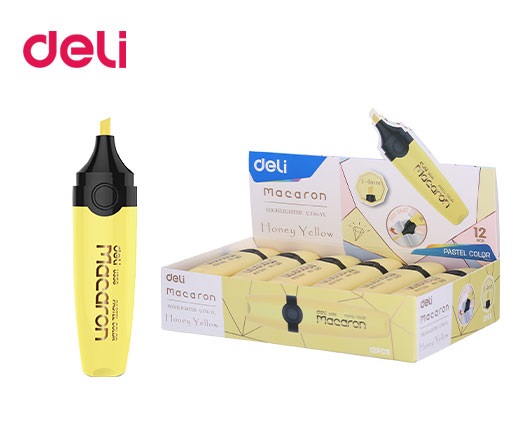 DELI ΜΑΡΚΑΔΟΡΟΣ ΥΠΟΓΡΑΜΜΙΣΗΣ ΠΛΑΚΕ MACARON ΚΙΤΡΙΝΟ