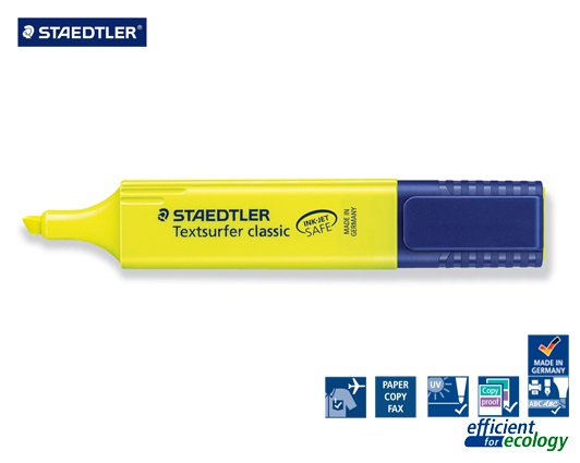 STAEDTLER ΜΑΡΚΑΔΟΡΟΣ ΥΠΟΓΡΑΜΜΙΣΗΣ Νο1 ΚΙΤΡΙΝΟ