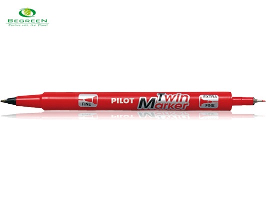 PILOT ΜΑΡΚΑΔΟΡΟΣ ΑΝΕΞΙΤΗΛΟΣ TWIN MARKER BEGREEN ΚΟΚΚΙΝΟΣ