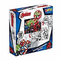PUZZLE ΧΡΩΜΑΤΙΣΜΟΥ 2 ΟΨΕΩΝ 100ΤΕΜ AVENGERS