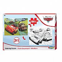 PUZZLE ΧΡΩΜΑΤΙΣΜΟΥ 2 ΟΨΕΩΝ 100ΤΕΜ 49Χ36ΕΚ CARS