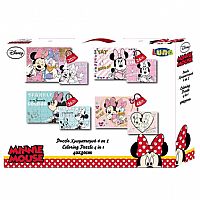 ΠΑΖΛ ΧΡΩΜΑΤΙΣΜΟΥ DISNEY MINNIE MOUSE 2 ΟΨΕΩΝ 4 ΣΕ 1, LUNA TOYS, 20-24-36-48 ΤΜΧ., 30X40 ΕΚ.