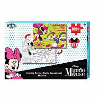 PUZZLE ΧΡΩΜΑΤΙΣΜΟΥ 2 ΟΨΕΩΝ 100ΤΕΜ 49Χ36ΕΚ MINNIE