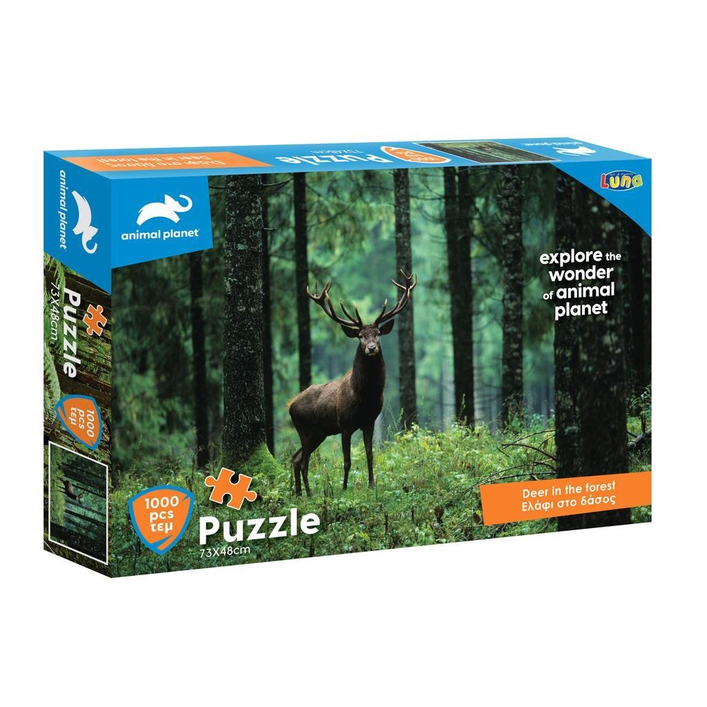 PUZZLE 1000TEM 73Χ48ΕΚ ANIMAL PLANET ΕΛΑΦΙ ΣΤΟ ΔΑΣΟΣ