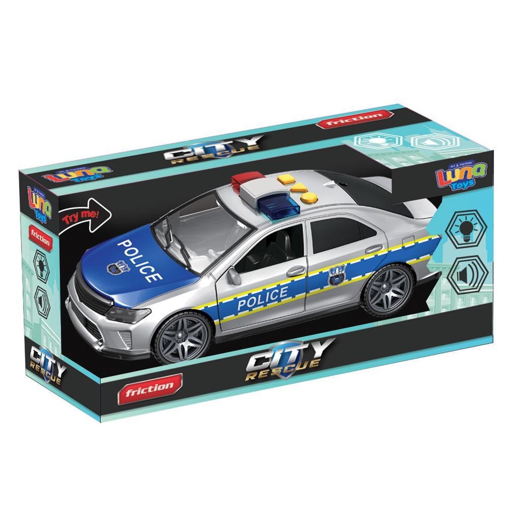 ΟΧΗΜΑ ΑΣΤΥΝΟΜΙΑ 1:14 ΑΣΗΜΙ FRICTION ΜΕ ΗΧΟ ΚΑΙ ΦΩΣ 30Χ13Χ16,5CM LUNA