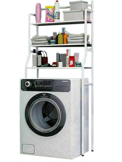 Επιδαπέδια Ραφιέρα Μπάνιου Μεταλλική με 3 Ράφια 65x35x160cm