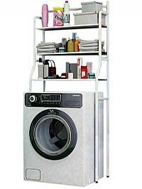 Επιδαπέδια Ραφιέρα Μπάνιου Μεταλλική με 3 Ράφια 65x35x160cm