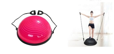  Μπάλα Ισορροπίας ΡΟΖ Ύψους 17cm με Διάμετρο 46cm