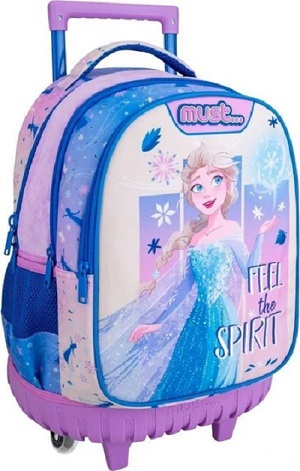 Frozen Feel The Spirit Σχολική Τσάντα Τρόλεϊ Δημοτικού 