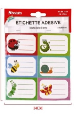 Σχολικές ετικέτες 24τμχ 68x45mm