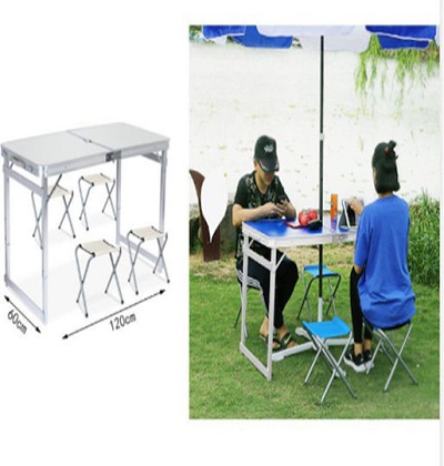 ΤΡΑΠΕΖI ΚΑΜΠΙΝΓΚ 60*120CM +4 ΚΑΡΕΚΛΑ