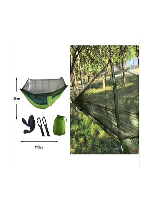  Αιώρα Διπλή Υφασμάτινη Πράσινη 240x150εκ.