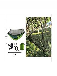  Αιώρα Διπλή Υφασμάτινη Πράσινη 240x150εκ.