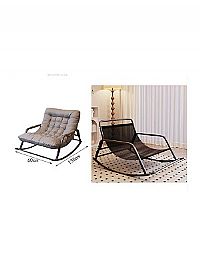 Πολυθρόνα Κουνιστή Γκρι Μαύρο 135x60x85cm