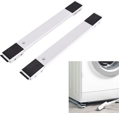 Ρυθμιζόμενη Βάση Πλυντηρίου από Μέταλλο με Ρόδες 2τμχ