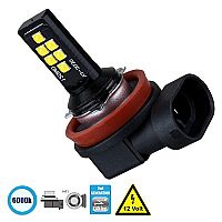 Λάμπα Αυτοκίνητου H11  LED 12 SMD 3030 8W 1200lm 360° DC 12V IP20 Ψυχρό Λευκό 6000K