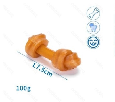 Κόκκαλο Κόμπος για Σκύλους με Γεύση Κοτόπουλο 7,5cm.100g AIGOSTAR