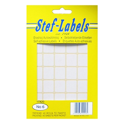 ΕΤΙΚΕΤΕΣ ΑΥΤΟΚΟΛΛΗΤΕΣ STEF LABELS 17x20mm