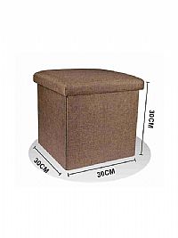 Σκαμπό Με Αποθηκευτικό Χώρο Επενδυμένο Με Ύφασμα