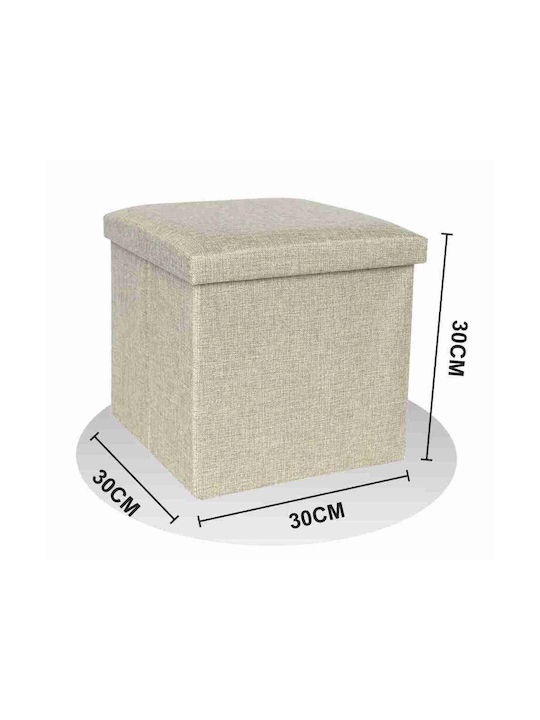 Σκαμπό  με Αποθηκευτικό Χώρο Επενδυμένο με Ύφασμα  