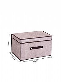 Κουτί Αποθήκευσης με Καπάκι Ροζ 60x40x30cm