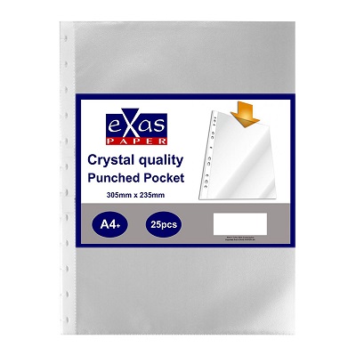 ΖΕΛΑΤΙΝΕΣ eX-OFFICE ΕΝΙΣΧΥΜΕΝΕΣ Α4+ TOP CLEAR 25 ΤΕΜ