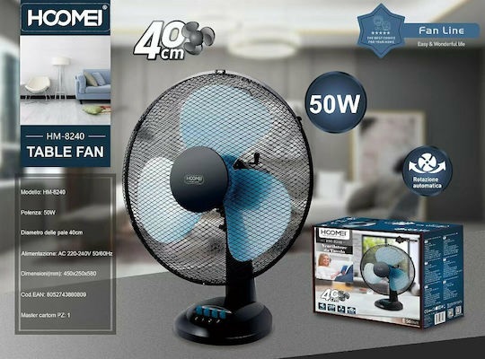 Hoomei Επιτραπέζιος Ανεμιστήρας 40W Διαμέτρου 40cm