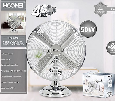 Hoomei Επιτραπέζιος Ανεμιστήρας 50W Διαμέτρου 40cm