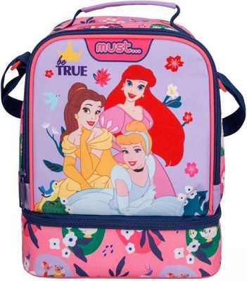  Ισοθερμικό Τσαντάκι Φαγητού Ώμου Πολύχρωμο Disney Princess 