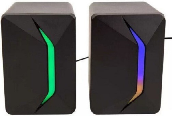 Ηχεία Υπολογιστή 2.0 με RGB Φωτισμό και Ισχύ 6W