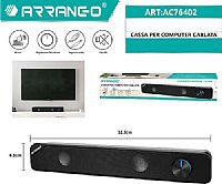  Ηχεία Υπολογιστή 2.0 με Ισχύ 3W σε Μαύρο Χρώμα