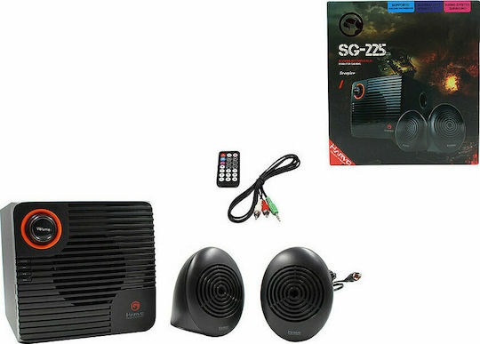  Ηχεία  2.1 με Ισχύ 10W σε Μαύρο Χρώμα