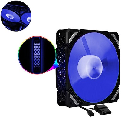 Case Fan 120mm με Μπλε Φωτισμό και Σύνδεση 3-Pin / 4-Pin Molex
