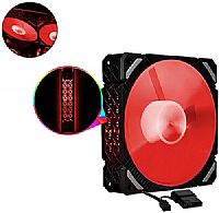 Case Fan 120mm με Κόκκινο Φωτισμό και Σύνδεση 3-Pin / 4-Pin Molex