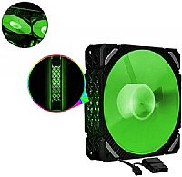 Case Fan 120mm με Πράσινο Φωτισμό και Σύνδεση 3-Pin / 4-Pin Molex