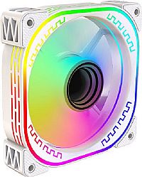 Case Fan 120mm με RGB Φωτισμό και Σύνδεση 3-Pin / 4-Pin Molex Λευκό