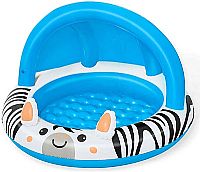 Safari Sun Shaded Παιδική Στρογγυλή Πισίνα Φουσκωτή 97x66εκ. Γαλάζια