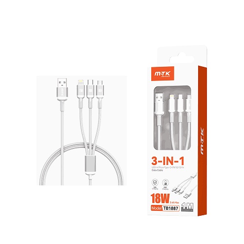 MTK ΚΑΛΩΔΙΟ USB 3 ΣΕ 1