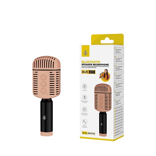  ΜΙΚΡΟΦΩΝΟ ΑΣΥΡΜΑΤΟ BLUETOOTH HIFI ΠΑΙΔΙΚΟ 5W/1200mAh ΡΟΖ